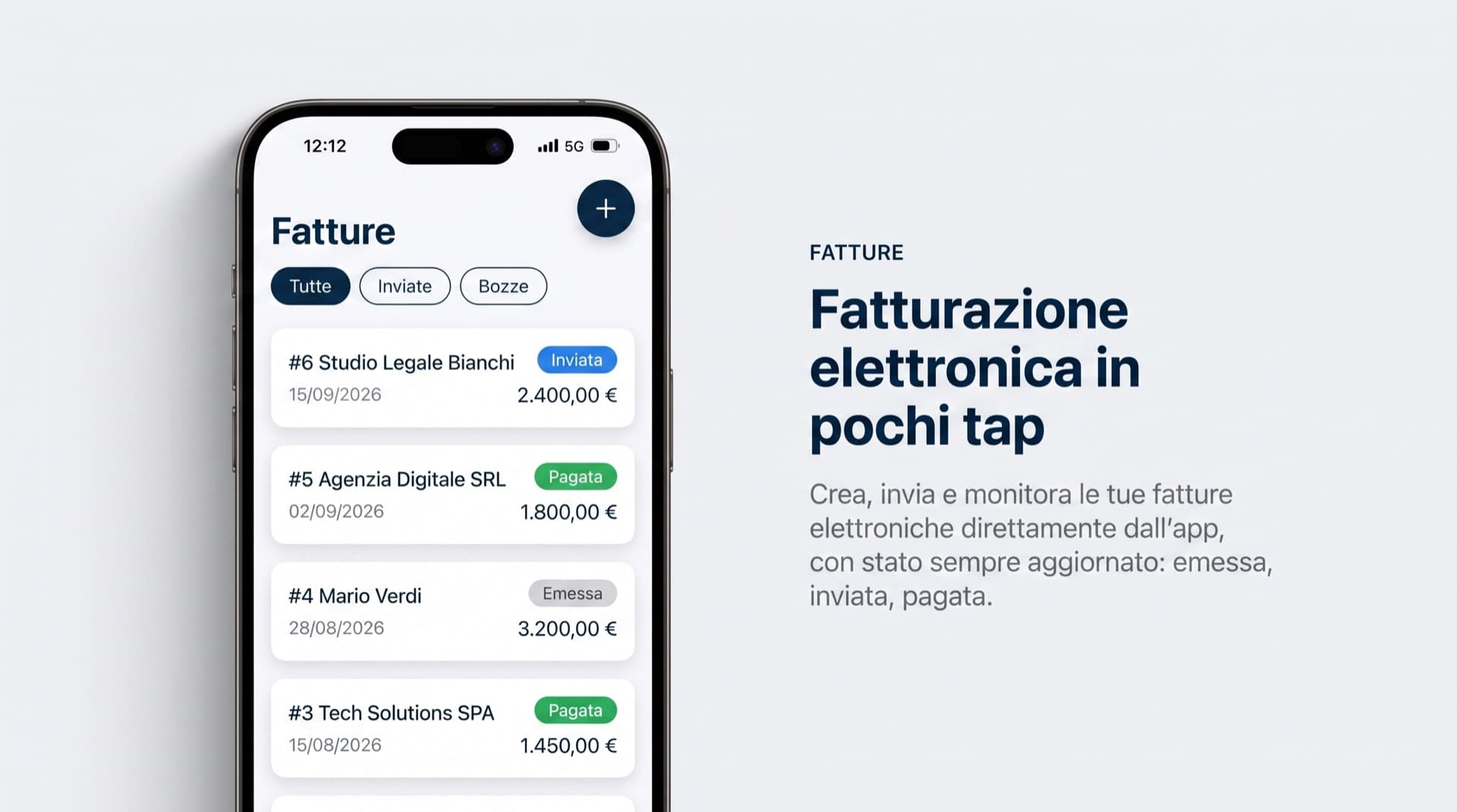 Fatturazione elettronica in pochi tap